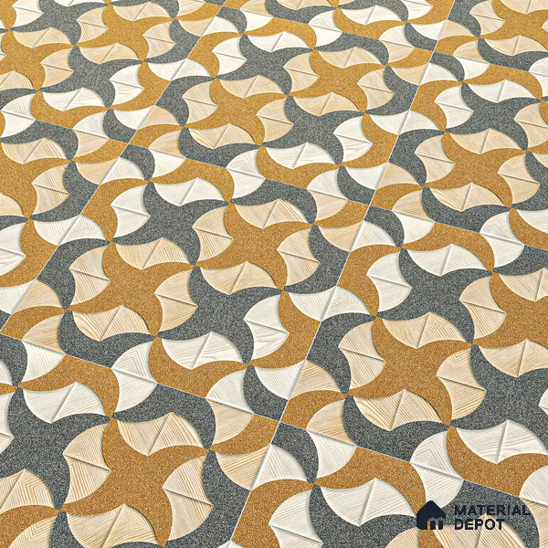 Parking Tile Star Brown 12 x 12 inch Anti Skid Matte Finish Vitrified Floor Tile - 8 mm | TL 01816 | Suitable for Parking, Terrace, Bathroom | Please Expect a Slight Variation of Pattern