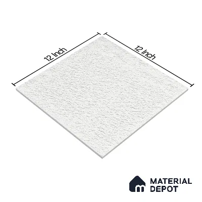 Parking Tile Ice White 12 x 12 inch Anti Skid Matte Finish Vitrified Floor Tile - 8 mm | TL 01827 | Suitable for Courtyard, Bathroom, Balcony