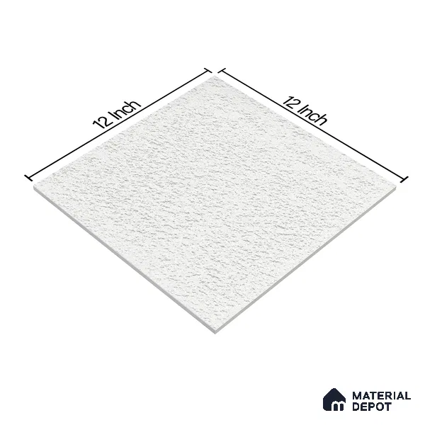Parking Tile Ice White 12 x 12 inch Anti Skid Matte Finish Vitrified Floor Tile - 8 mm | TL 01827 | Suitable for Courtyard, Bathroom, Balcony