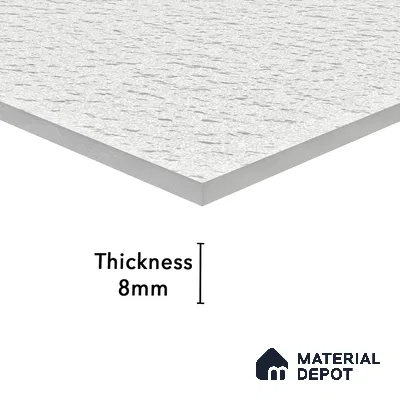 Parking Tile Ice White 12 x 12 inch Anti Skid Matte Finish Vitrified Floor Tile - 8 mm | TL 01827 | Suitable for Courtyard, Bathroom, Balcony