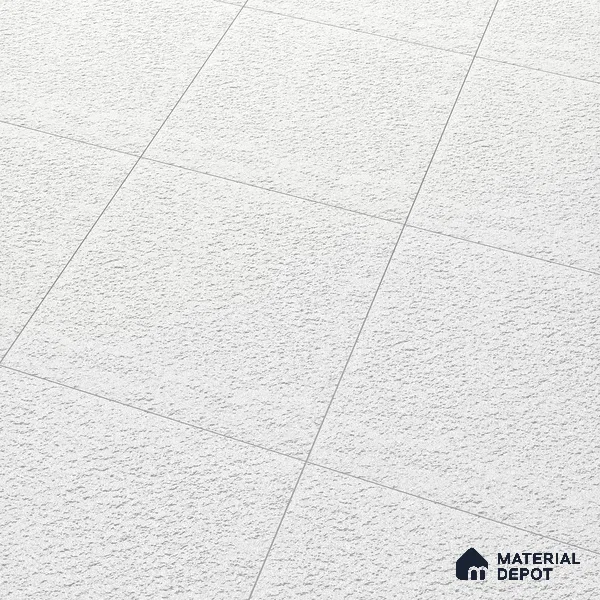 Parking Tile Ice White 12 x 12 inch Anti Skid Matte Finish Vitrified Floor Tile - 8 mm | TL 01827 | Suitable for Courtyard, Bathroom, Balcony