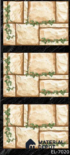 TL 01792 Stone Crema 18 x 12 inch Glossy Finish Ceramic Wall Tile - 7 mm