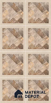 Stone Floor Tile TL 05128 B Zephyr Grain Espresso 2 ft x 2 ft Vitrified  Matte Finish - 12 mm  | Suitable for Terrace, Courtyard, Parking & Balcony