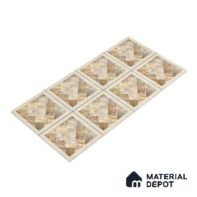 Stone Floor Tile TL 05128 B Zephyr Grain Espresso 2 ft x 2 ft Vitrified  Matte Finish - 12 mm  | Suitable for Terrace, Courtyard, Parking & Balcony