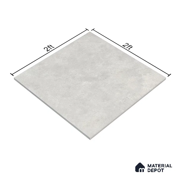 Stone Floor Tile TL 05168 Zephyr Shadow Silk 2 ft x 2 ft Vitrified  Matte Finish - 12 mm (Random 8) | Suitable for Terrace, Courtyard, Parking & Balcony