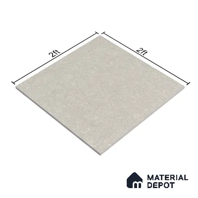 Stone Floor Tile TL 05126 B Ash 2 ft x 2 ft Matte Finish Anti Skid Vitrified Tile - 12 mm  | Suitable for Balcony, Terrace & Coutyard