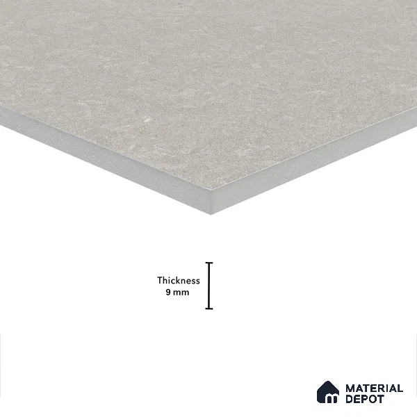 Stone Floor Tile TL 05126 B Ash 2 ft x 2 ft Matte Finish Anti Skid Vitrified Tile - 12 mm  | Suitable for Balcony, Terrace & Coutyard