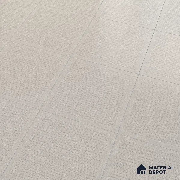 Stone Floor Tile TL 05126 Ash Decor 2 ft x 2 ft Matte Finish Anti Skid Vitrified Tile - 12 mm | Suitable for Balcony, Terrace & Coutyard