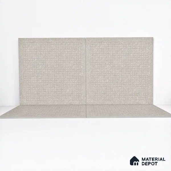 Stone Floor Tile TL 05126 Ash Decor 2 ft x 2 ft Matte Finish Anti Skid Vitrified Tile - 12 mm | Suitable for Balcony, Terrace & Coutyard