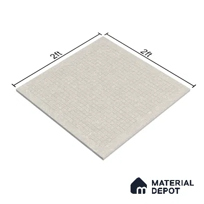 Stone Floor Tile TL 05126 Ash Decor 2 ft x 2 ft Matte Finish Anti Skid Vitrified Tile - 12 mm  | Suitable for Balcony, Terrace & Coutyard