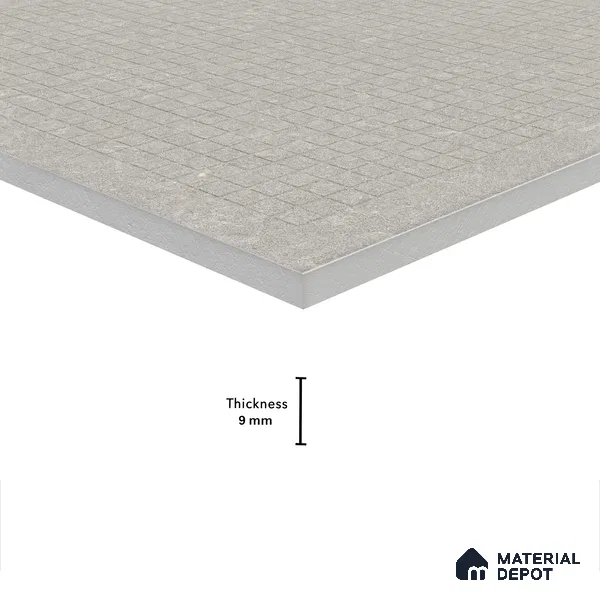 Stone Floor Tile TL 05126 Ash Decor 2 ft x 2 ft Matte Finish Anti Skid Vitrified Tile - 12 mm | Suitable for Balcony, Terrace & Coutyard