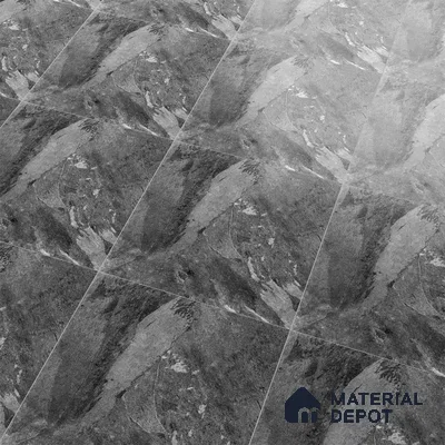 Stone Floor Tile TL 05167 Zephyr Black Pearl 2 ft x 2 ft Vitrified  Matte Finish - 12 mm (Random 8) | Suitable for Terrace, Courtyard, Parking & Balcony