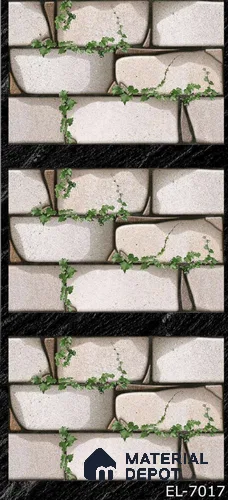 TL 01791 Stone White 18 x 12 inch Glossy Finish Ceramic Wall Tile - 7 mm