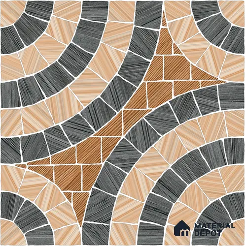 Parking Tile Geometric Beige 12 x 12 inch Anti Skid Matte Finish Vitrified Floor Tile - 8 mm | TL 01822 B | Suitable for Parking, Terrace & Outdoor Areas