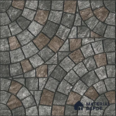 Parking Tile Geometric Black 12 x 12 inch Anti Skid Matte Finish Vitrified Floor Tile - 8 mm | TL 01822 C | Suitable for Parking, Terrace & Outdoor Areas | Suitable for Parking, Courtyard, Garden