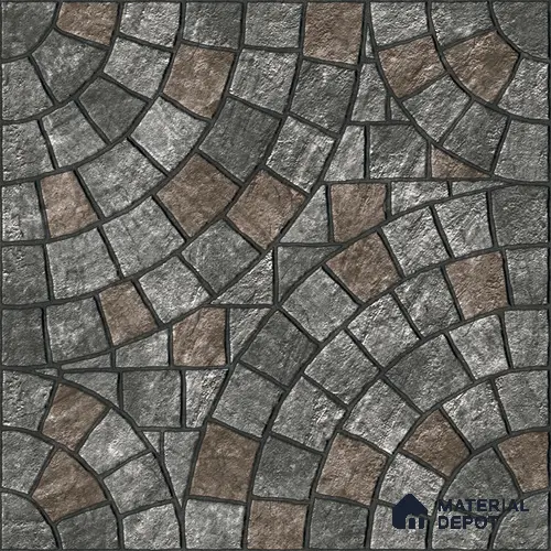 Parking Tile Geometric Black 12 x 12 inch Anti Skid Matte Finish Vitrified Floor Tile - 8 mm | TL 01822 C | Suitable for Parking, Terrace & Outdoor Areas