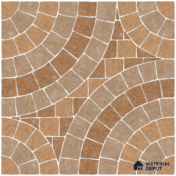 Parking Tile Stonish Brown 12 x 12 inch Anti Skid Matte Finish Vitrified Floor Tile - 8 mm | TL 01822 | Suitable for Parking, Bathroom, Balcony
