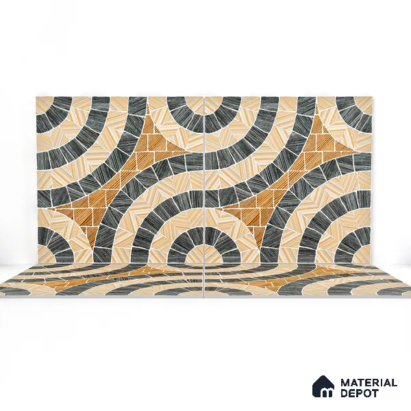 Parking Tile Geometric Beige 12 x 12 inch Anti Skid Matte Finish Vitrified Floor Tile - 8 mm | TL 01822 B | Suitable for Parking, Terrace, Bathroom
