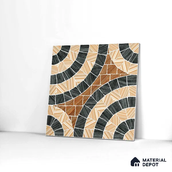 Parking Tile Geometric Beige 12 x 12 inch Anti Skid Matte Finish Vitrified Floor Tile - 8 mm | TL 01822 B | Suitable for Parking, Terrace, Bathroom