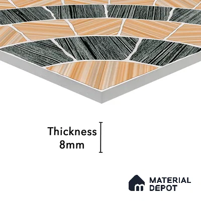 Parking Tile Geometric Beige 12 x 12 inch Anti Skid Matte Finish Vitrified Floor Tile - 8 mm | TL 01822 B | Suitable for Parking, Terrace, Bathroom