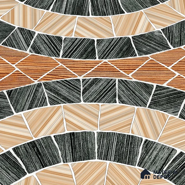 Parking Tile Geometric Beige 12 x 12 inch Anti Skid Matte Finish Vitrified Floor Tile - 8 mm | TL 01822 B | Suitable for Parking, Terrace, Bathroom