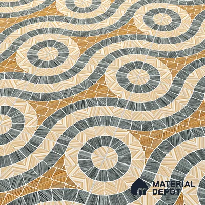 Parking Tile Geometric Beige 12 x 12 inch Anti Skid Matte Finish Vitrified Floor Tile - 8 mm | TL 01822 B | Suitable for Parking, Terrace, Bathroom