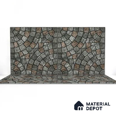 Parking Tile Geometric Black 12 x 12 inch Anti Skid Matte Finish Vitrified Floor Tile - 8 mm | TL 01822 C | Suitable for Parking, Terrace & Outdoor Areas | Suitable for Parking, Courtyard, Garden