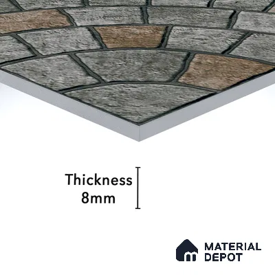 Parking Tile Geometric Black 12 x 12 inch Anti Skid Matte Finish Vitrified Floor Tile - 8 mm | TL 01822 C | Suitable for Parking, Terrace & Outdoor Areas | Suitable for Parking, Courtyard, Garden