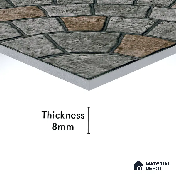 Parking Tile Geometric Black 12 x 12 inch Anti Skid Matte Finish Vitrified Floor Tile - 8 mm | TL 01822 C | Suitable for Parking, Terrace & Outdoor Areas | Suitable for Parking, Courtyard, Garden
