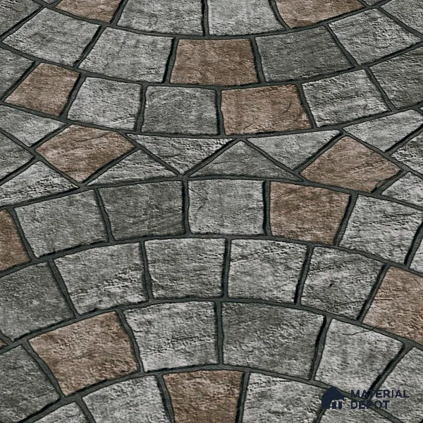Parking Tile Geometric Black 12 x 12 inch Anti Skid Matte Finish Vitrified Floor Tile - 8 mm | TL 01822 C | Suitable for Parking, Terrace & Outdoor Areas | Suitable for Parking, Courtyard, Garden