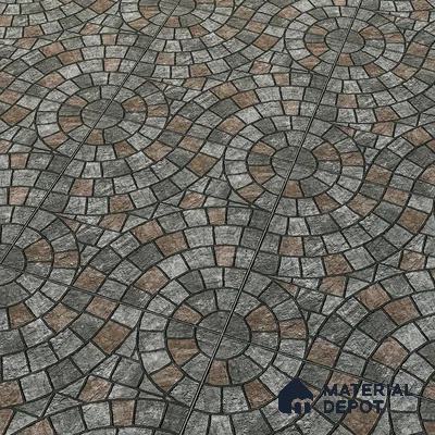Parking Tile Geometric Black 12 x 12 inch Anti Skid Matte Finish Vitrified Floor Tile - 8 mm | TL 01822 C | Suitable for Parking, Terrace & Outdoor Areas | Suitable for Parking, Courtyard, Garden