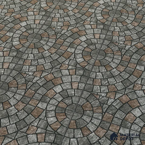 Parking Tile Geometric Black 12 x 12 inch Anti Skid Matte Finish Vitrified Floor Tile - 8 mm | TL 01822 C | Suitable for Parking, Terrace & Outdoor Areas | Suitable for Parking, Courtyard, Garden