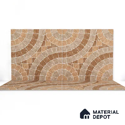 Parking Tile Stonish Brown 12 x 12 inch Anti Skid Matte Finish Vitrified Floor Tile - 8 mm | TL 01822 | Suitable for Parking, Bathroom, Balcony