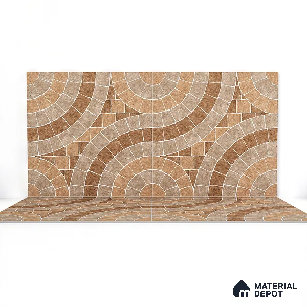 Parking Tile Stonish Brown 12 x 12 inch Anti Skid Matte Finish Vitrified Floor Tile - 8 mm | TL 01822 | Suitable for Parking, Bathroom, Balcony