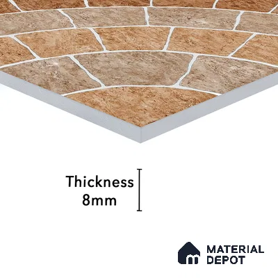 Parking Tile Stonish Brown 12 x 12 inch Anti Skid Matte Finish Vitrified Floor Tile - 8 mm | TL 01822 | Suitable for Parking, Bathroom, Balcony