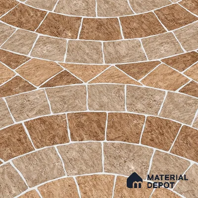 Parking Tile Stonish Brown 12 x 12 inch Anti Skid Matte Finish Vitrified Floor Tile - 8 mm | TL 01822 | Suitable for Parking, Bathroom, Balcony