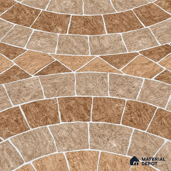 Parking Tile Stonish Brown 12 x 12 inch Anti Skid Matte Finish Vitrified Floor Tile - 8 mm | TL 01822 | Suitable for Parking, Bathroom, Balcony