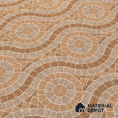 Parking Tile Stonish Brown 12 x 12 inch Anti Skid Matte Finish Vitrified Floor Tile - 8 mm | TL 01822 | Suitable for Parking, Bathroom, Balcony