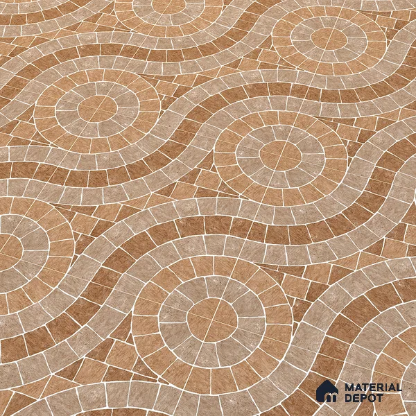 Parking Tile Stonish Brown 12 x 12 inch Anti Skid Matte Finish Vitrified Floor Tile - 8 mm | TL 01822 | Suitable for Parking, Bathroom, Balcony