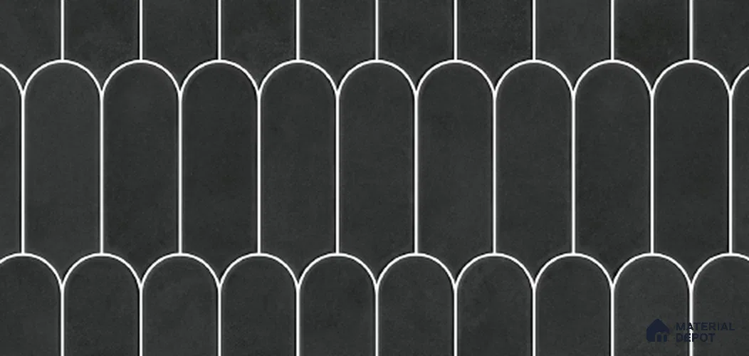 Faux Subway Wall Tile TL 10766 B Black Onyx Dark 2 ft x 1 ft Glossy Finish Ceramic Tile - 9 mm | Please Expect a Slight Variation of Pattern