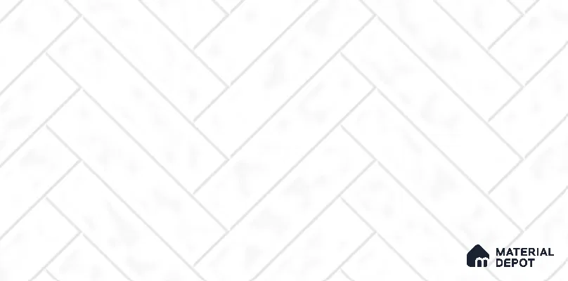 Faux Subway Wall Tile TL 10765 White Pearl Light 2 ft x 1 ft Glossy Finish Ceramic Tile - 9 mm | Please Expect a Slight Variation of Pattern