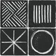 Moroccan Wall & Floor Tile TL 10826 B Ebony Geometric 1 ft x 1 ft Matt Luster Finish Ceramic Tile - 10 mm | Random Design | Suitable For Kitchen, Bathroom, Balcony | Please Expect a Slight Variation of Pattern | Image 01