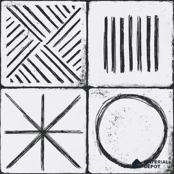 Moroccan Wall & Floor Tile TL 10826 Cloud White 1 ft x 1 ft Matt Luster Finish Ceramic Tile - 10 mm | Random Design | Suitable For Kitchen, Bathroom, Balcony | Please Expect a Slight Variation of Pattern