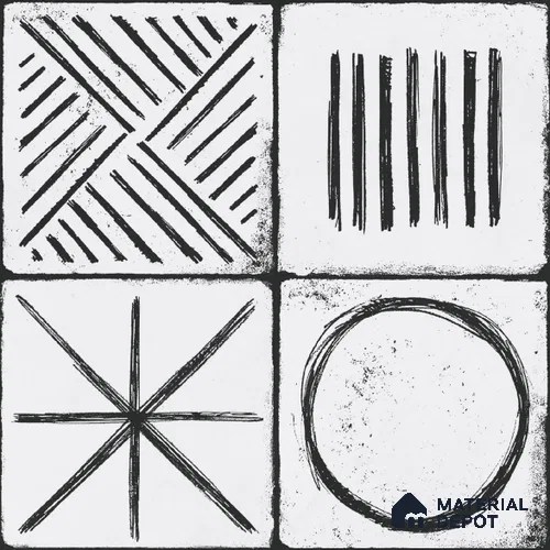 Moroccan Wall & Floor Tile TL 10826 Cloud White 1 ft x 1 ft Matt Luster Finish Ceramic Tile - 10 mm | Random Design | Suitable For Kitchen, Bathroom, Balcony | Please Expect a Slight Variation of Pattern