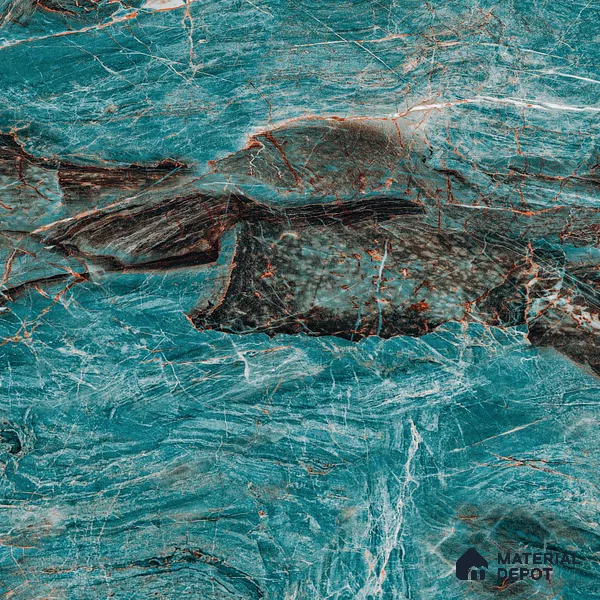 Marble Wall & Floor Tile TL 05152 Marblis Azure Mist 4 ft x 2 ft Vitrified High Gloss Finish - 9 mm (Random 4) | Suitable for Living Room, Bedroom & Bathroom