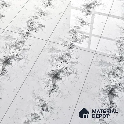 Marble Wall & Floor Tile TL 05118 B Marblis Blizzard Shine 4 ft x 2 ft Vitrified Endless Glossy Finish - 9 mm (Random 4) | Suitable for Living Room, Bedroom & Bathroom