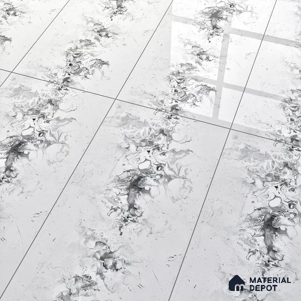 Marble Wall & Floor Tile TL 05118 B Marblis Blizzard Shine 4 ft x 2 ft Vitrified Endless Glossy Finish - 9 mm (Random 4) | Suitable for Living Room, Bedroom & Bathroom