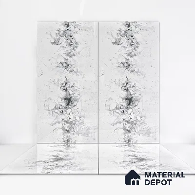 Marble Wall & Floor Tile TL 05118 B Marblis Blizzard Shine 4 ft x 2 ft Vitrified Endless Glossy Finish - 9 mm (Random 4) | Suitable for Living Room, Bedroom & Bathroom