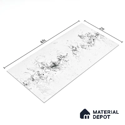 Marble Wall & Floor Tile TL 05118 B Marblis Blizzard Shine 4 ft x 2 ft Vitrified Endless Glossy Finish - 9 mm (Random 4) | Suitable for Living Room, Bedroom & Bathroom
