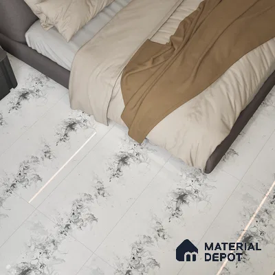 Marble Wall & Floor Tile TL 05118 B Marblis Blizzard Shine 4 ft x 2 ft Vitrified Endless Glossy Finish - 9 mm (Random 4) | Suitable for Living Room, Bedroom & Bathroom
